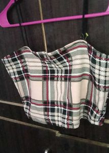 Plaid Corset Top