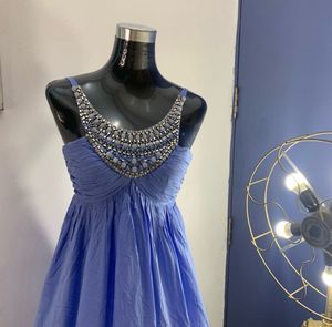 FOREVER NEW Stunning Blue Embellished Party Dress