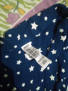 Cozy Star Print Pajama Top
