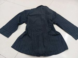 Chic Striped Button-Up Blouse