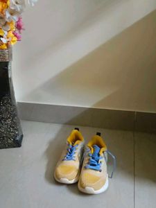 Stylish Yellow & Blue Sneakers