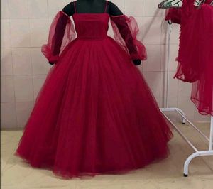 Elegant Maroon Party Gown
