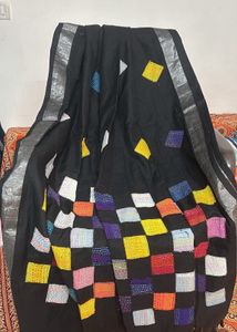 Exclusive Nakshi Kantha Patch Applique Saree