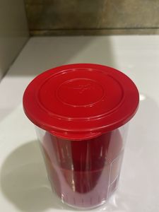 Red pickle container