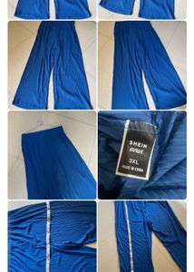 Shein Curve Pleated Wide Leg Pants
