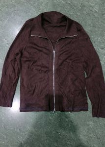 Women's Brown Zip-Up Jacket