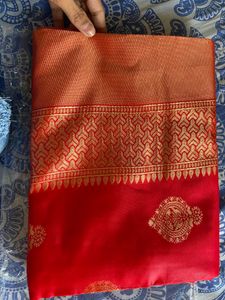 Red Kanjivaram Saree Attach Blouse