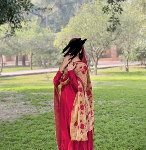 Beautiful Red Kurta Set with Dupatta