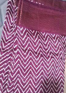 Vibrant Pink Chevron Print Saree With Blouse