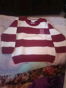 Babyhug Striped Knit Sweater