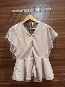 Sparkling Embellished Peplum Top
