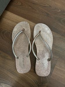 Rose Gold Glitter Flip Flop