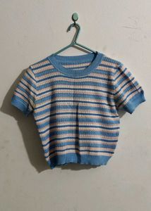 Striped Knit Crop Top