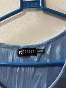 Baby Blue Button-Up Tank Top