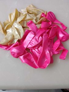 Combo Of Cream And Pink Metallic Balloons -40