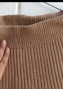 woolen bootcut trousers