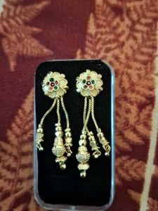 Elegant Gold Tassel Earrings