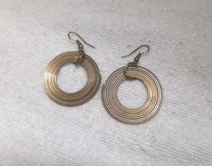 Retro Statement Jewelry Set Wire Hoops Partywear
