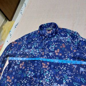 Blue Floral Print Shirt