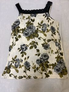 Vintage Floral Crinkle Georgette cami top