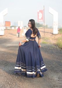 Navy Blue Lehenga Choli Set