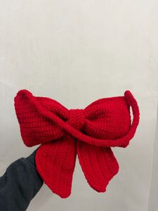 Red Crochet bow Bag