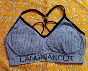 Grey Sports Bra