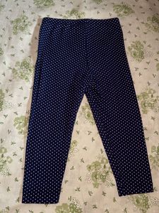 Navy Polka Dot Leggings