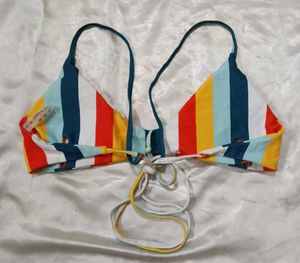 Colorful Striped Bikini Set