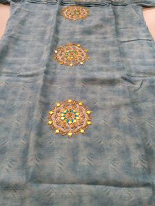 Embellished Teal Kurta XXL