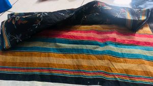 Elegant Black Floral Saree