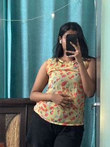 Sheer Floral Sleeveless Top