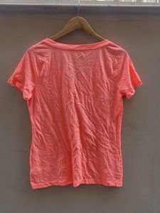 Coral V-Neck T-Shirt