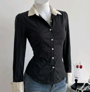 Classic Black & White Button-Up Shirt
