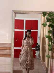 Elegant Floral Print Midi Dress