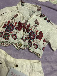 Boho Floral Crop Top 32-34