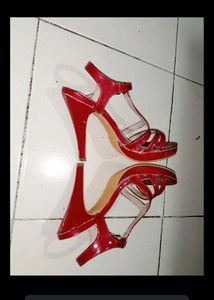 Red Copper heels sandals