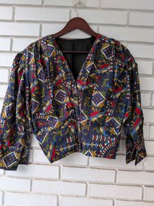 Vibrant Printed Blouse or crop top