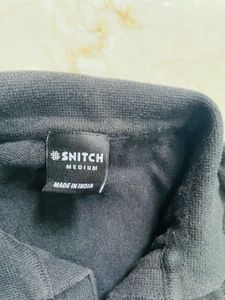 Snitch brand Classic Black Short Sleeve Button-Up