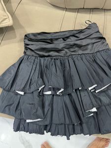 Black Tiered Ruffle Skirt