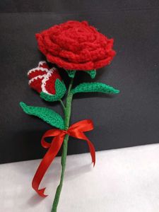 Crochet Single Rose Flower