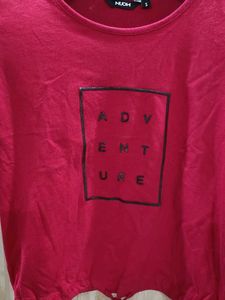 NUON Women's Red Graphic T-Shirt