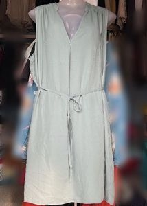Light Blue Sleeveless Midi Dress