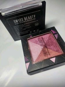 Swiss Beauty Baked Highlighter + Blush