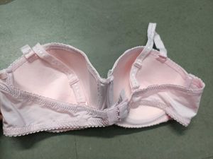 Cute Pink Lace Trim Bra