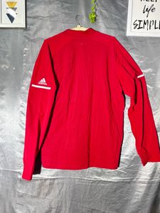 ADIDAS RED  Zip-Up Basketball Jacket