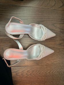 Elegant Silver Embellished Heels