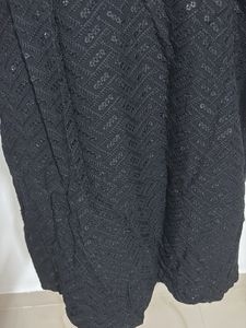 Men's Black Embellished Kurta