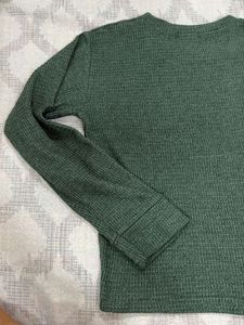 Green Long Sleeve Knit Top
