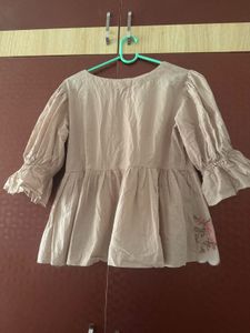 Embroidered Peplum Blouse